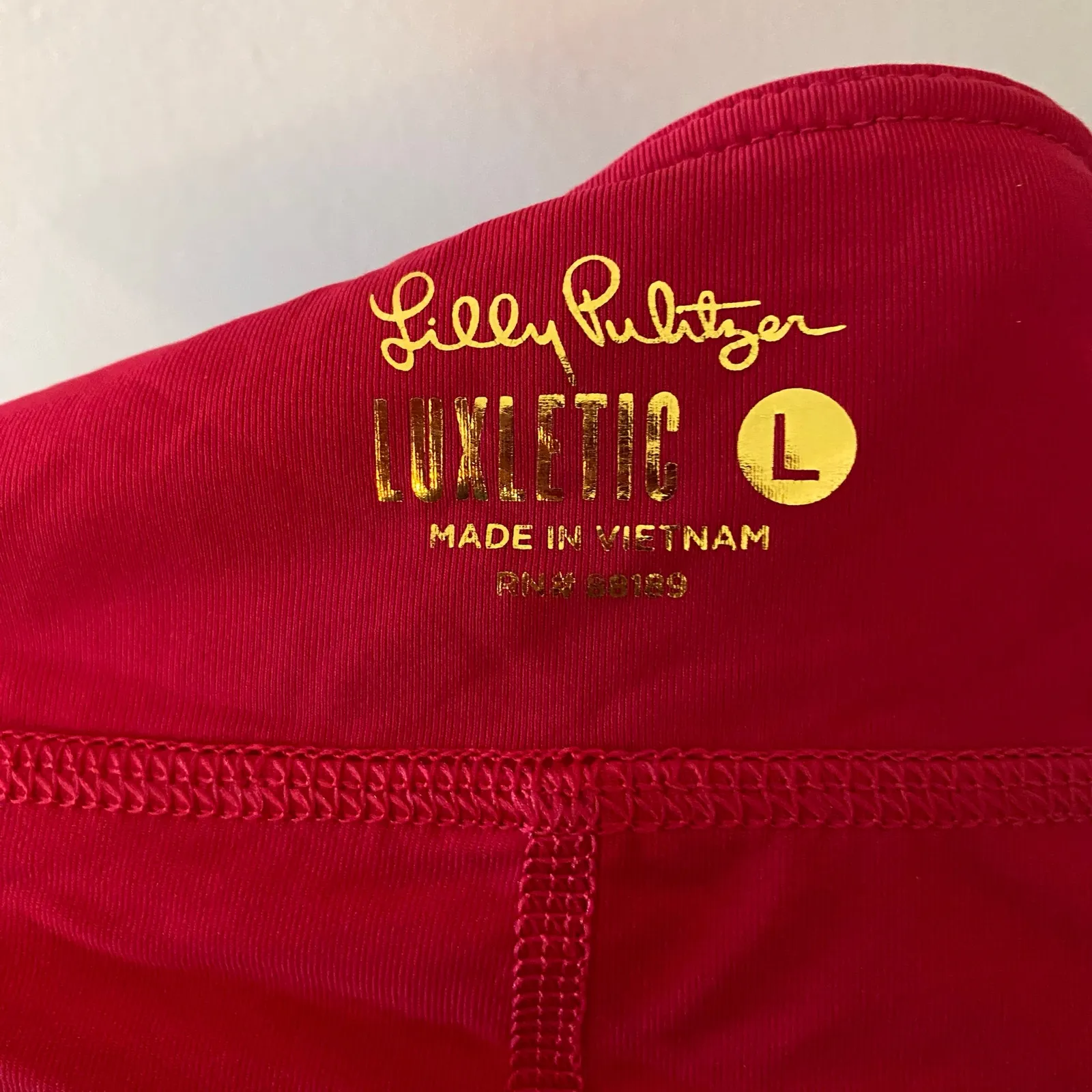 Lilly Pulitzer Luxletic Corrine Skirt Red Yellow Floral Athletic Mini size Large - Image 2