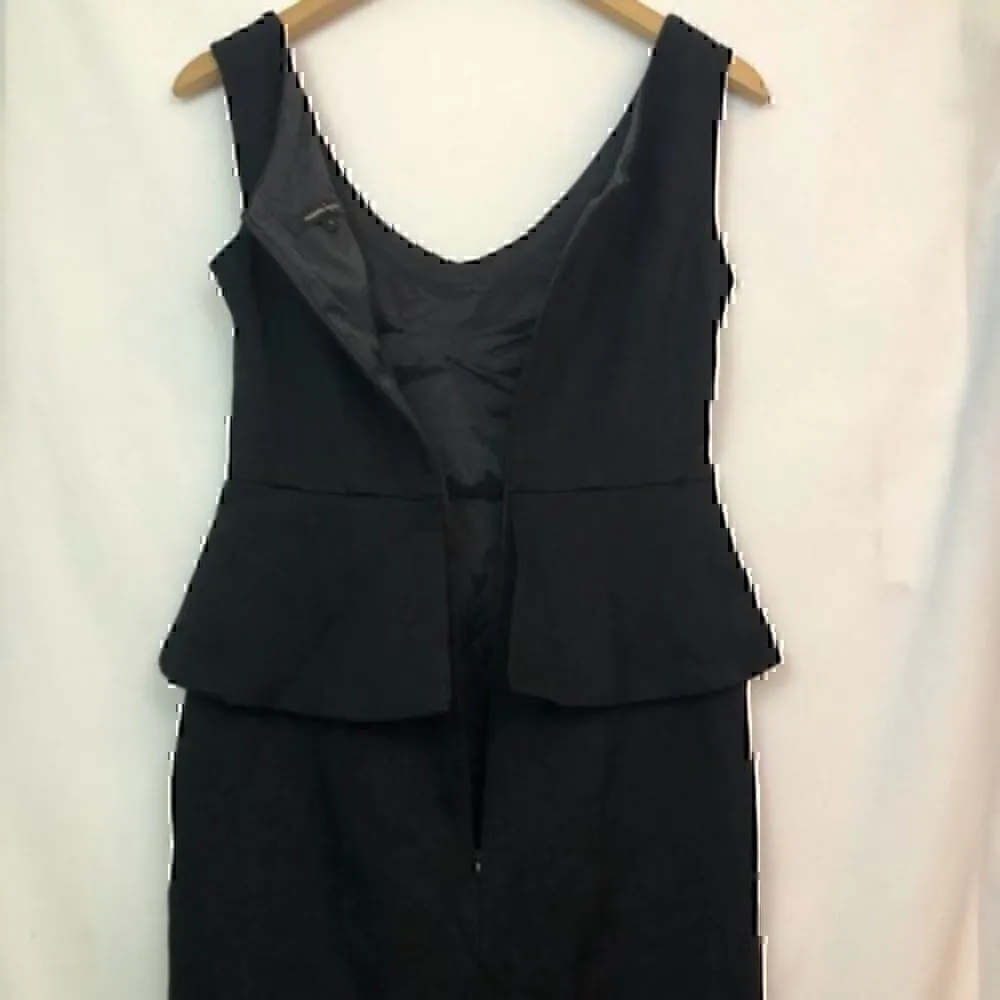 NANETTE LEPORE ANTHROPOLOGIE Marmalade Peplum Dress Black Sleeveless Sheath 2 - Image 8