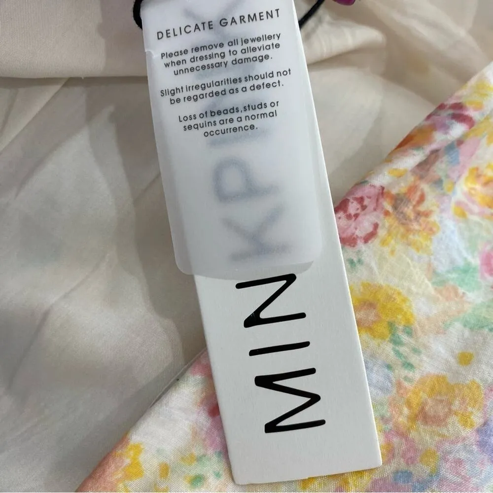 MINKPINK Elvire Floral Romantic Wrap Print Mini Dress Size X-Large - Image 10