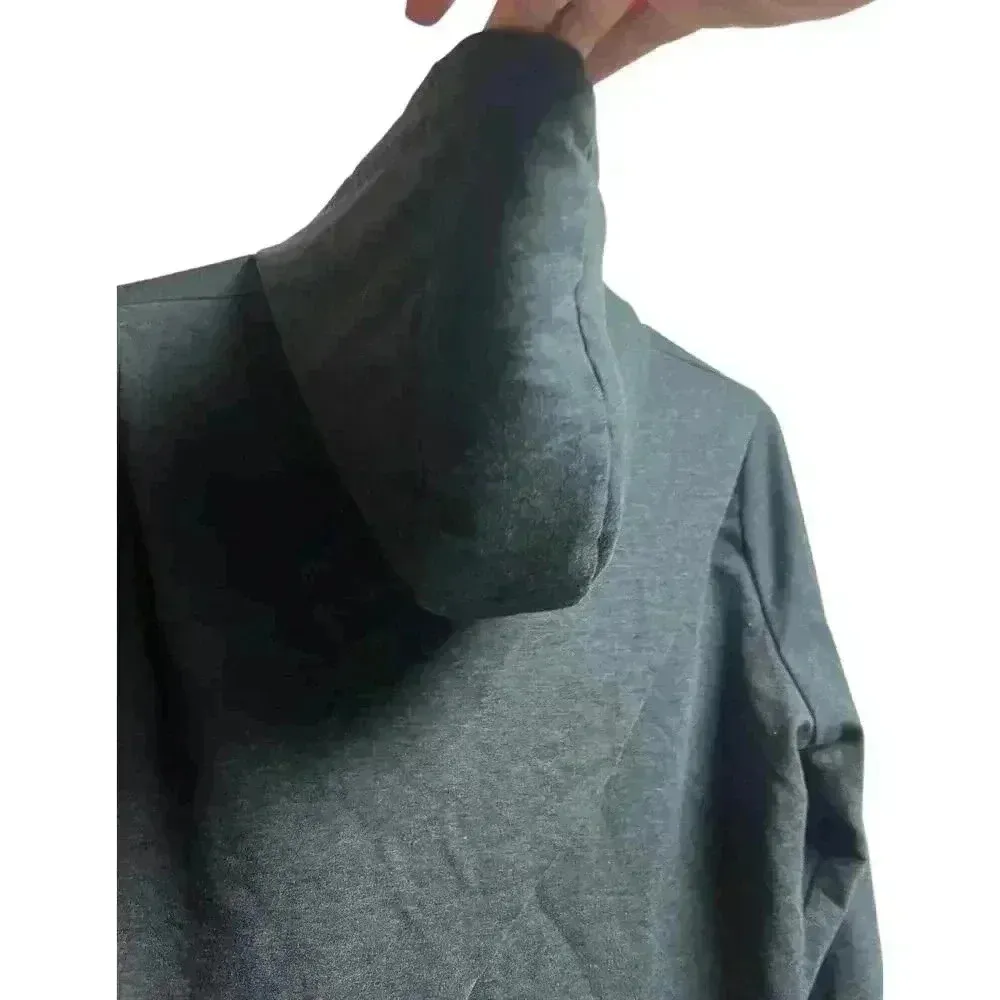 Gymshark Cropped Hoodie Sweatshirt Wrap Cross Back Size Small Dark Gray - Image 9