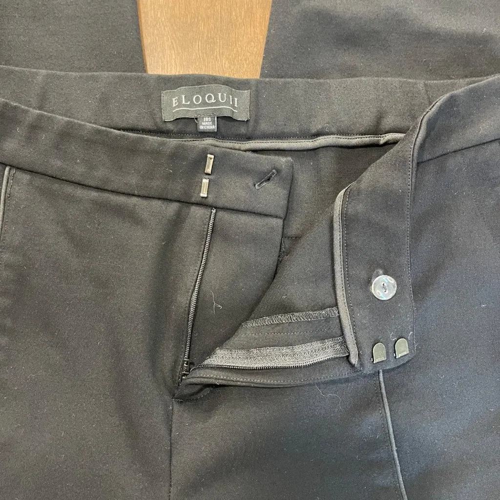 Eloquii Dress Pants Women's Plus Size 18‎ SHORT Black Piping Detail Professional - Image 7