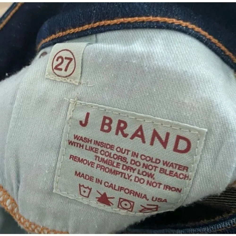 J Brand Scarlett Women's Dark Slim Straight Jeans Size 27 Denim - Image 6