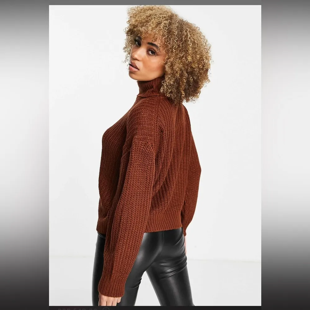 Threadbare Grace roll neck sweater Brown Size 10 - Image 2