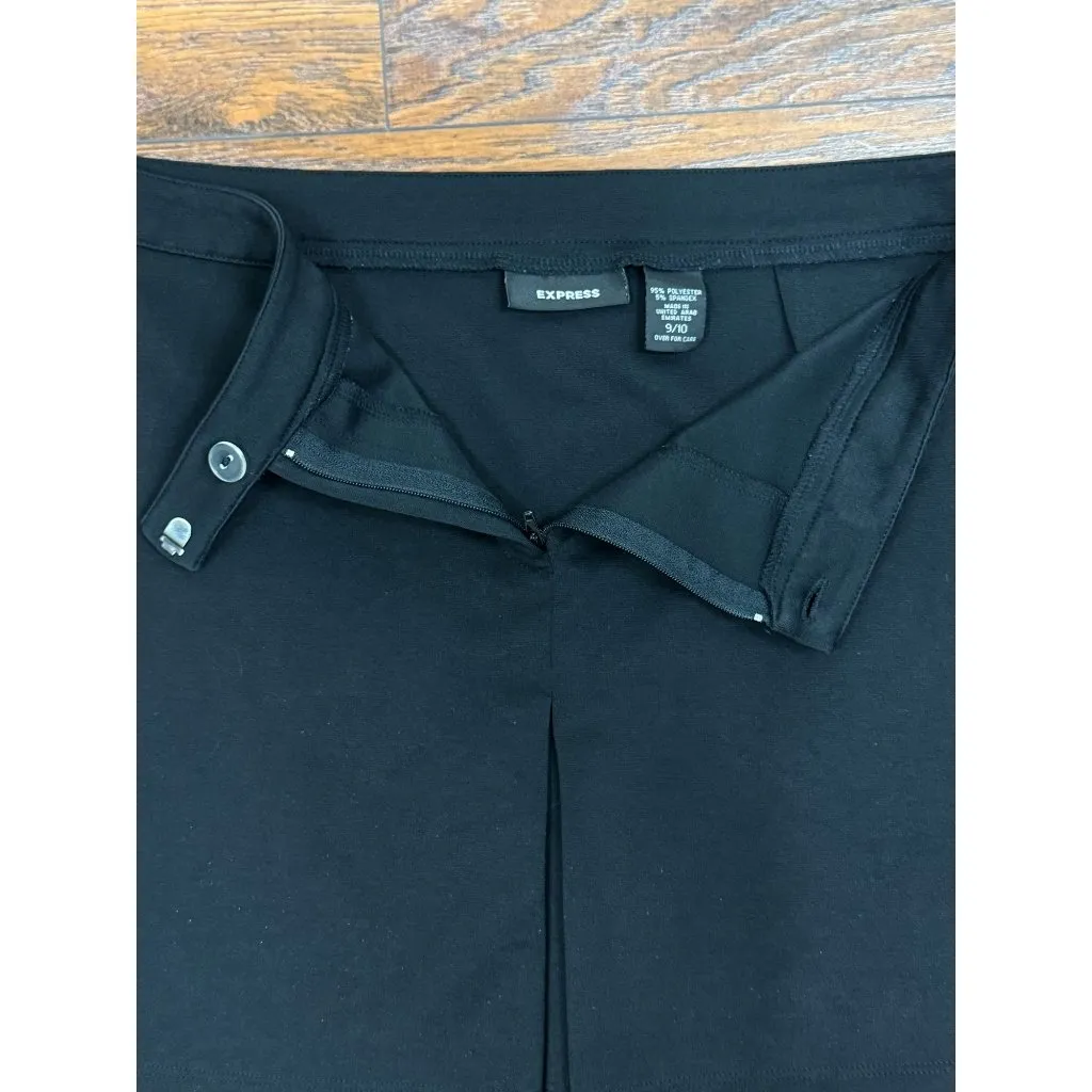 EXPRESS  Black Mini Skirt Women’s Size 9/10 Stretch Front Slit Career Basic Chic - Image 6