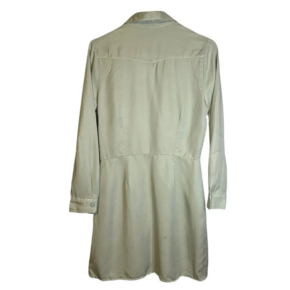 Young‎ Fabulous & Broke YFB Sage Green 100% Tencel Shirt Dress Womens S NWT Boho - Image 5