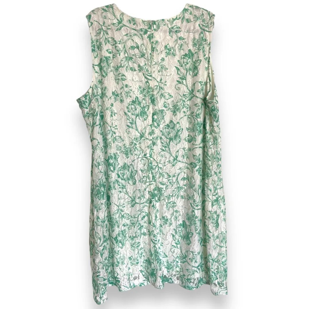 The Limited Womens Dress Size 2X Green Cream Floral Lace Shift Cottage Gate‎ NEW - Image 3