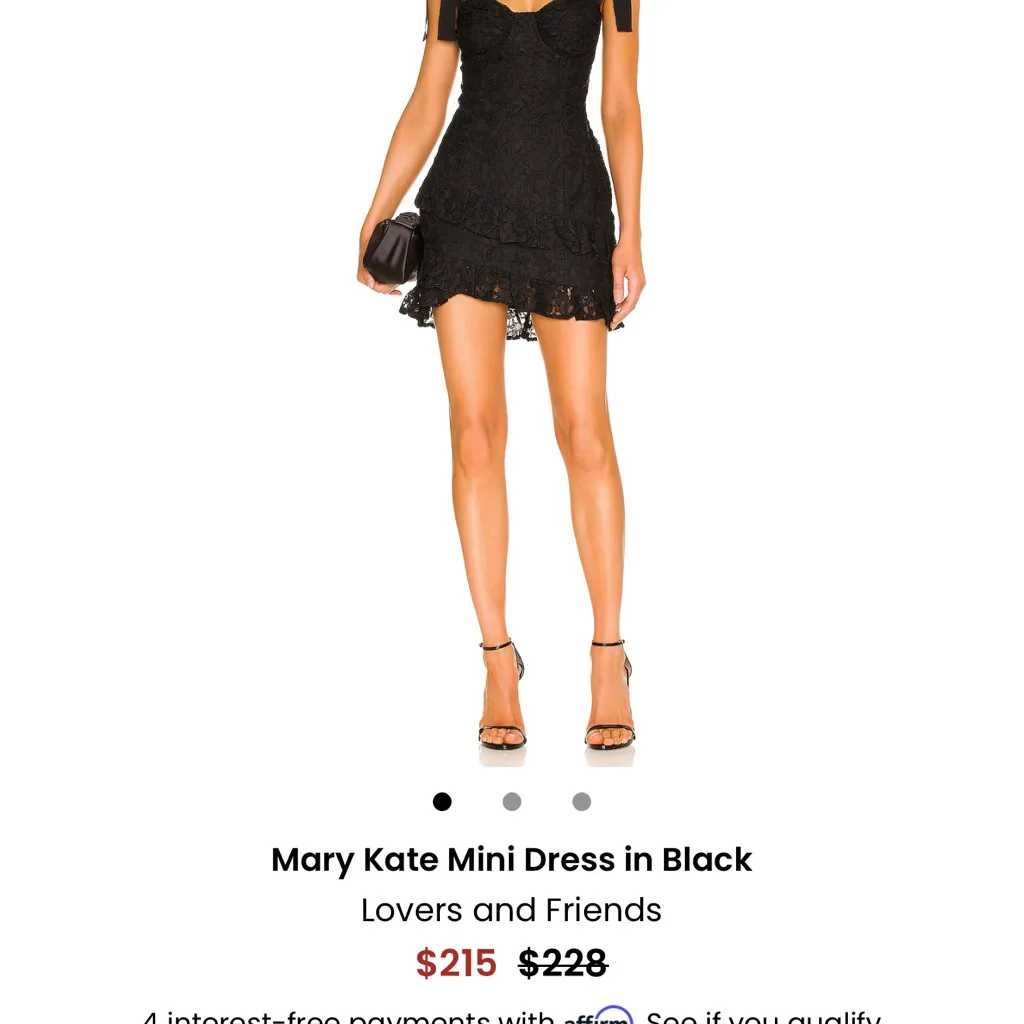 Lovers and Friends Mary kate medium Black Mini Dress NWT - Image 2