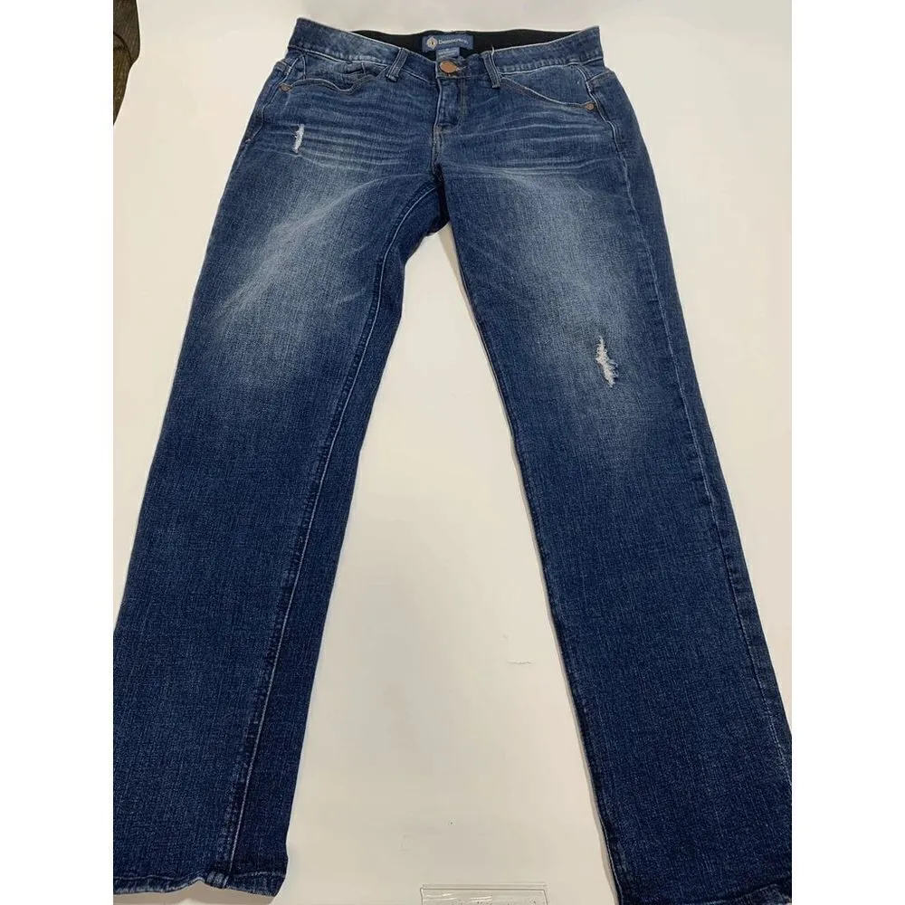 Democracy Womens Denim Jeans Low Rise Distressed Blue Size 6 - Image 5