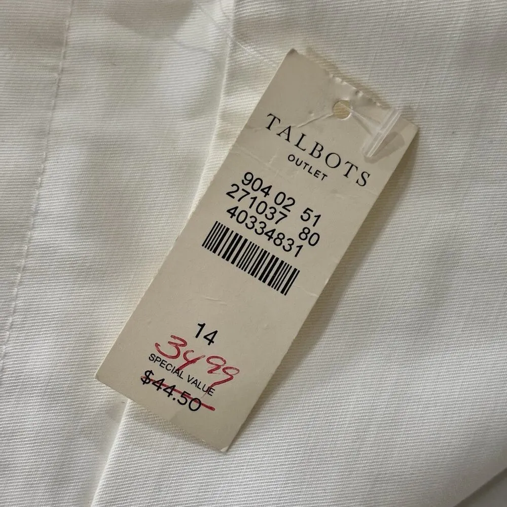 NWT Talbots Size 14 White Bermuda Shorts Pockets Golf - Image 3