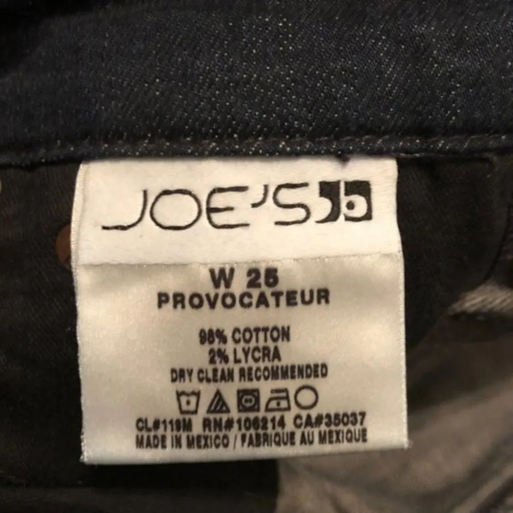 Joe's Jeans "Provocateur" Bootcut Boot Cut Jeans Size 25 Dark Blue Denim Quilted - Image 5