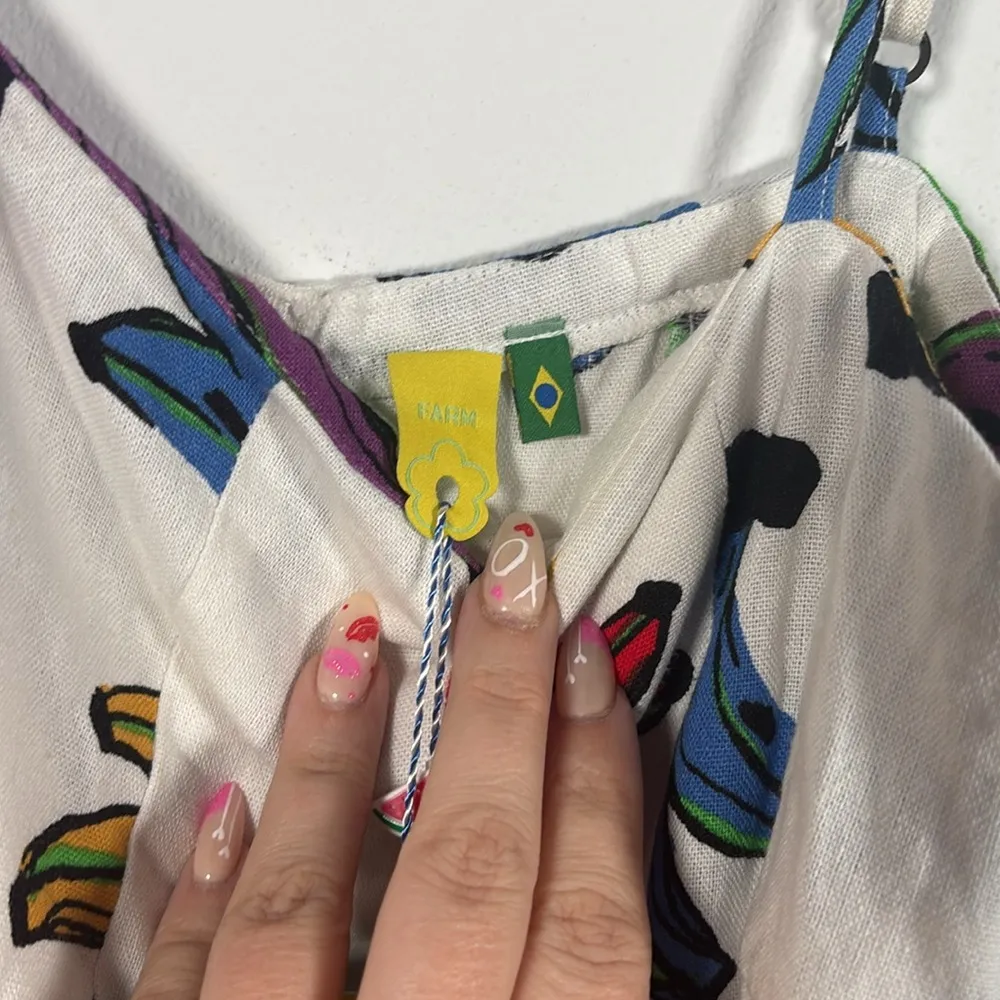 New Farm Rio Spaghetti Strap Banana Dress Brazil P / XS - Image 2