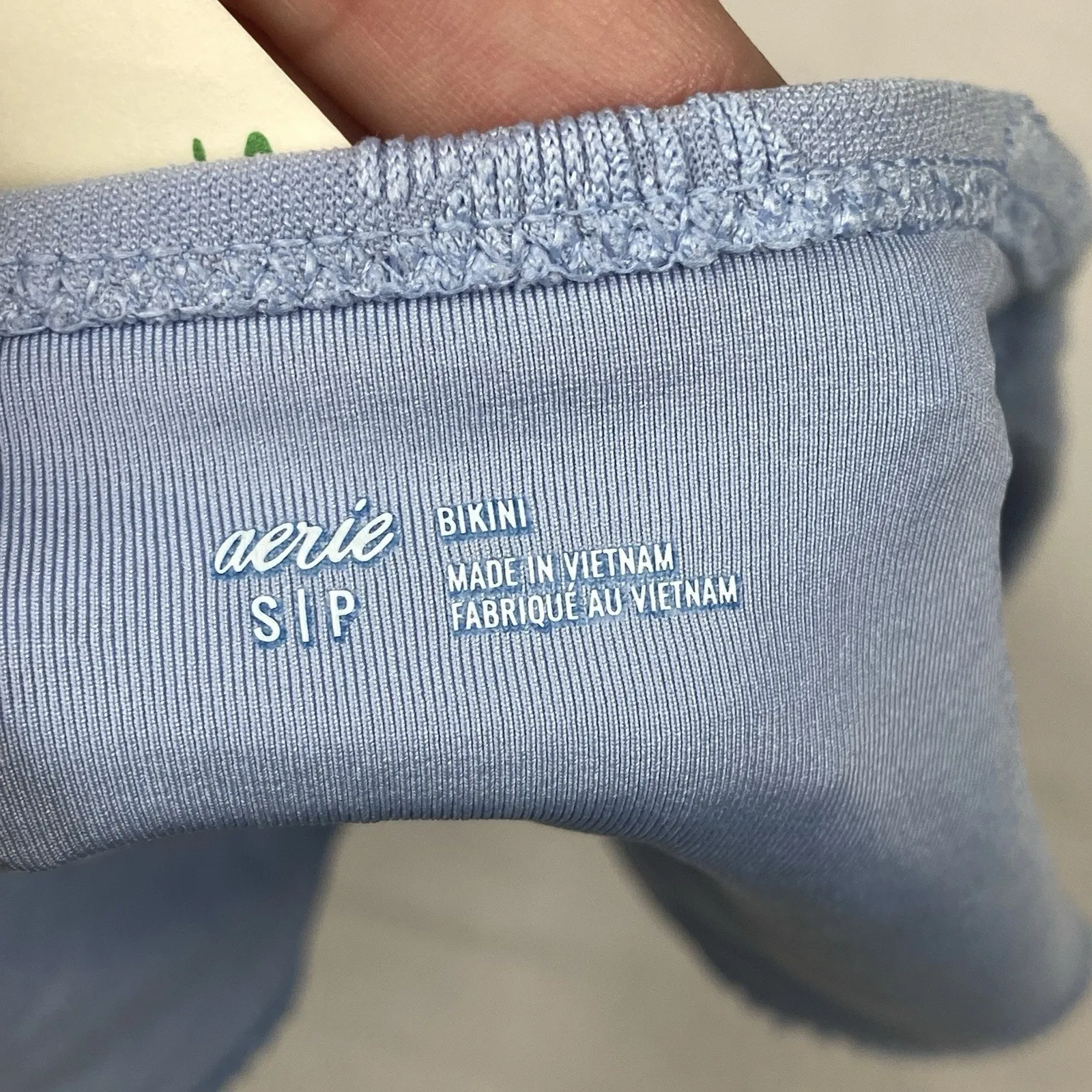 Aerie Bikini Bottom Women's Size Small Blue NWT Floral Embroidered Lined - Image 3