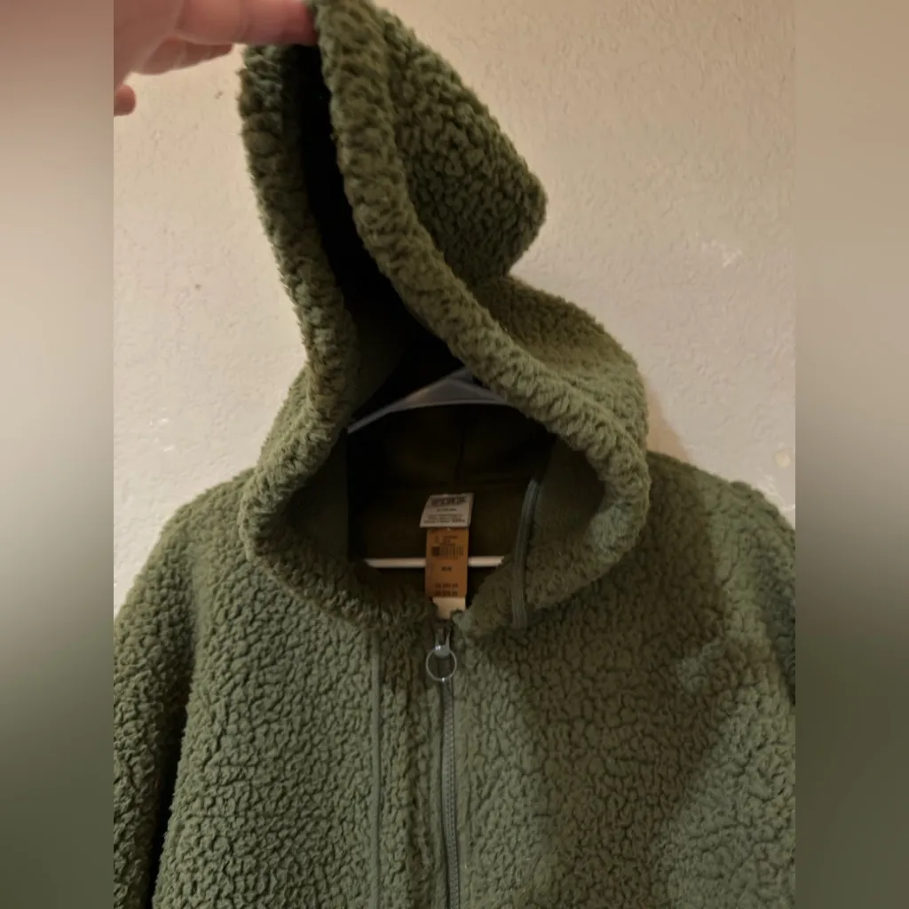 Victorias Secret Pink Sherpa Hoodie Pullover Half Zip Sweater Shirt med NWT - Image 8