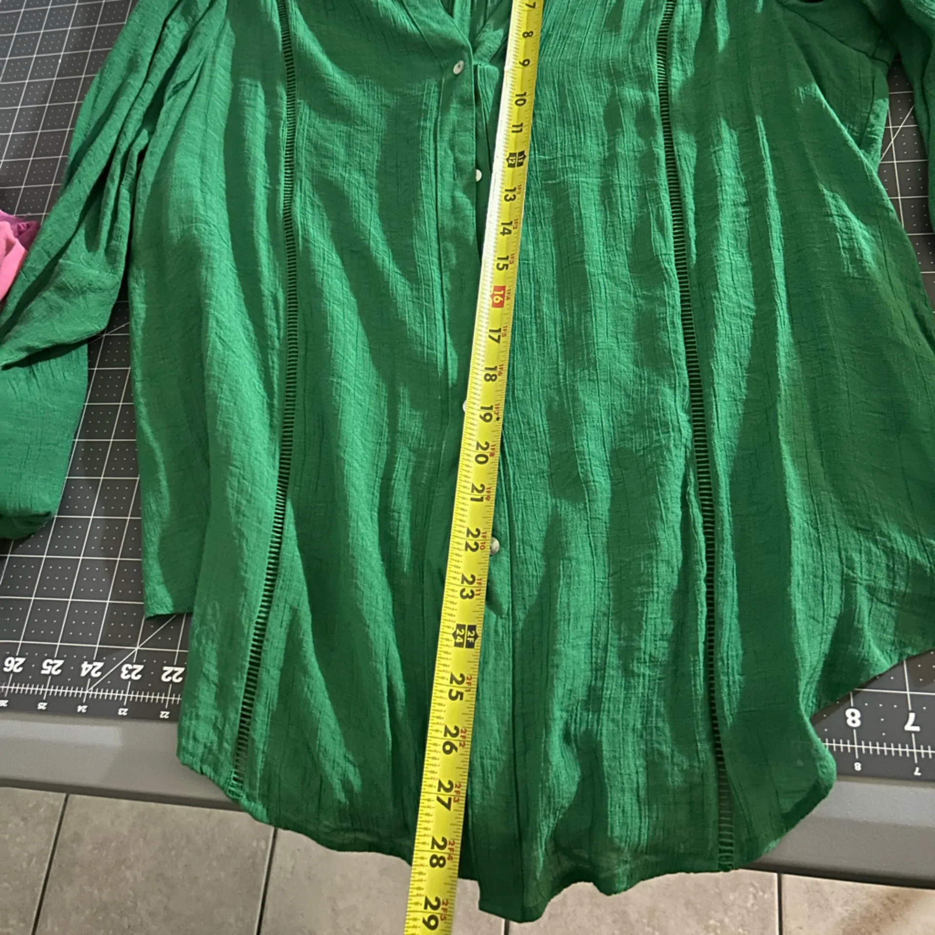 Zac & Rachel Vibrant Green Blouse Size XL - Image 6