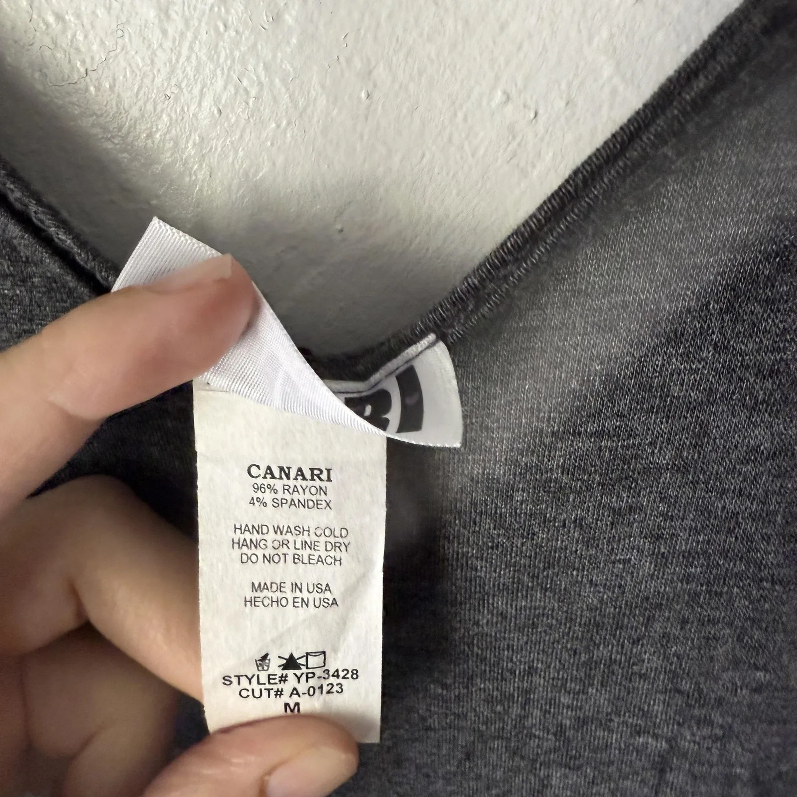 Canari Dress Y2k Medium Gray‎ Black Handkerchief Hem USA Rayon Festival Artsy Gray - Image 6