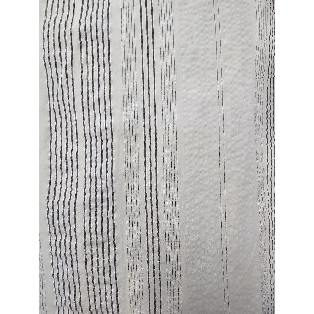 NWT Zara V Neck High Waisted Dress Striped Bow Cream Black Size Med Lightweight - Image 10