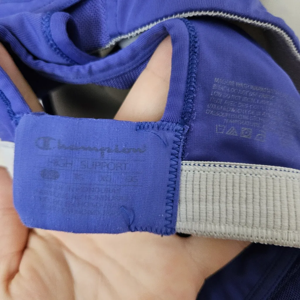 Champion 360 Max Support Sports Bra Womens Purple Workout Athletic Racerback XL - Image 9