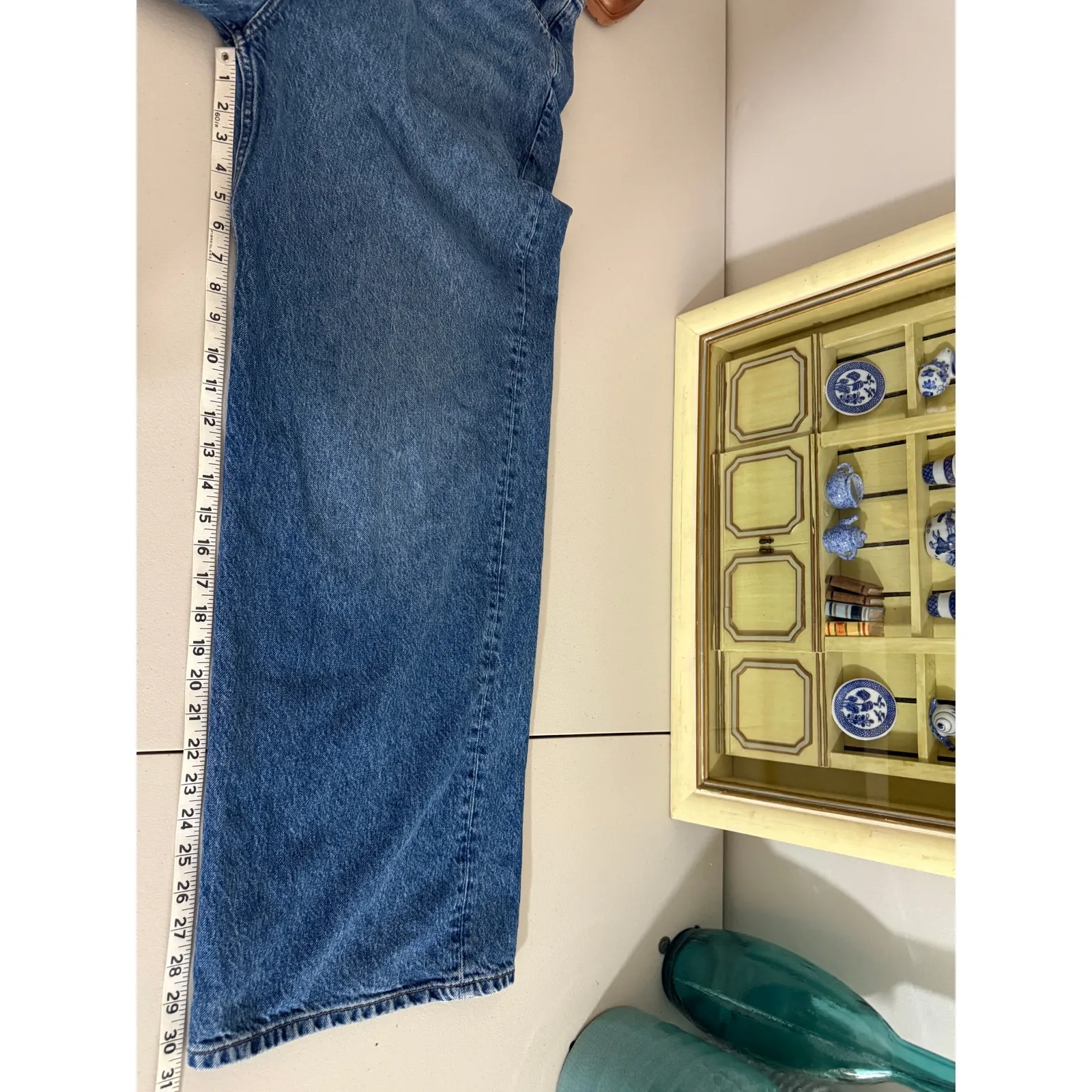 Reformation Women's Wes High Rise Wide Leg Jeans Blue Denim 32 - Image 9