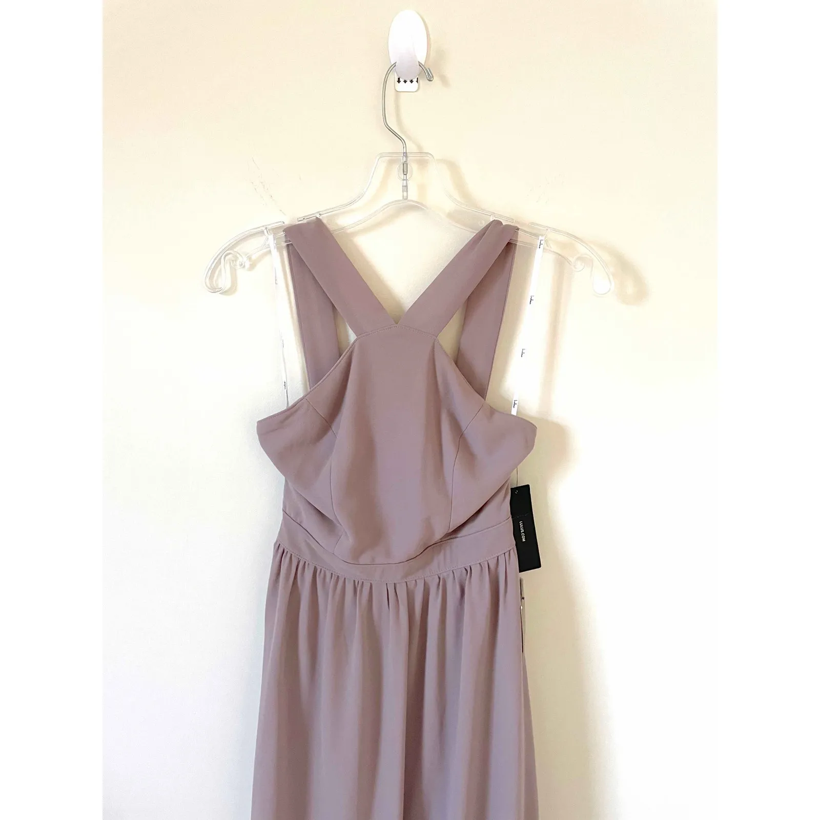 Lulus High Neck Maxi Dress Lilic Mauve Purple Size XS - Image 5