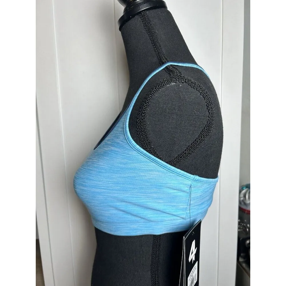 Four Laps FourLaps Vitality Sports Bra Womens Medium River Blue Space Dye NWT$54 - Image 4