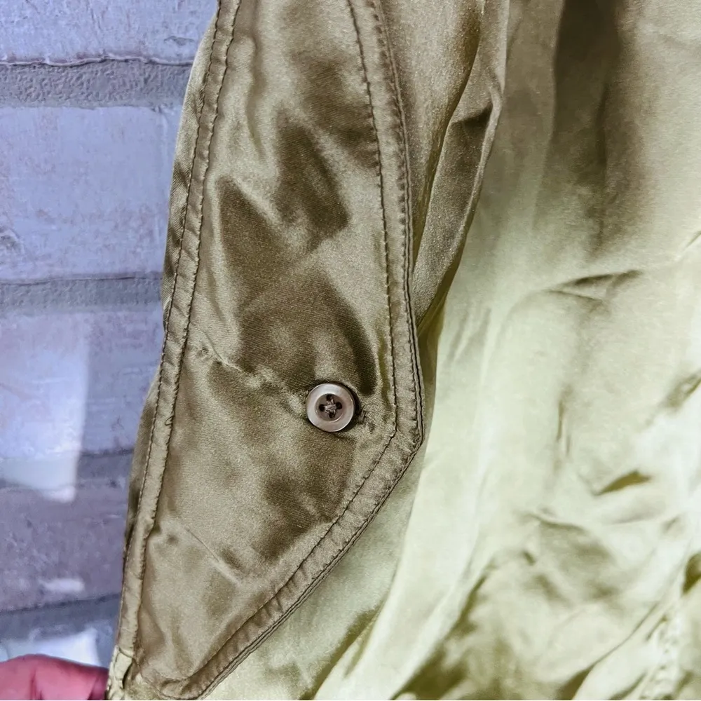 Anthropologie Love the Label Silky Utility Midi Dress in Moss Size S - Image 10