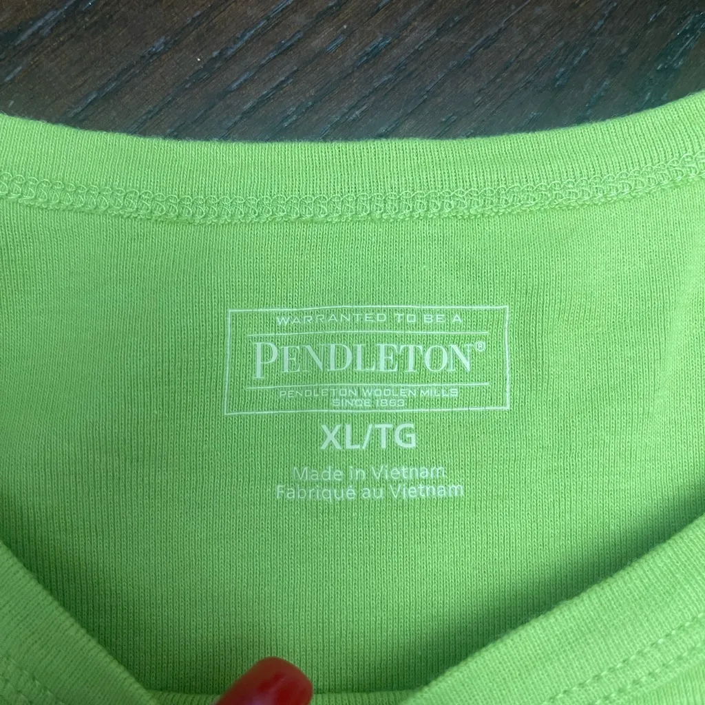 Pendleton  Lime Green Short Sleeve Women's Tee - Image 4