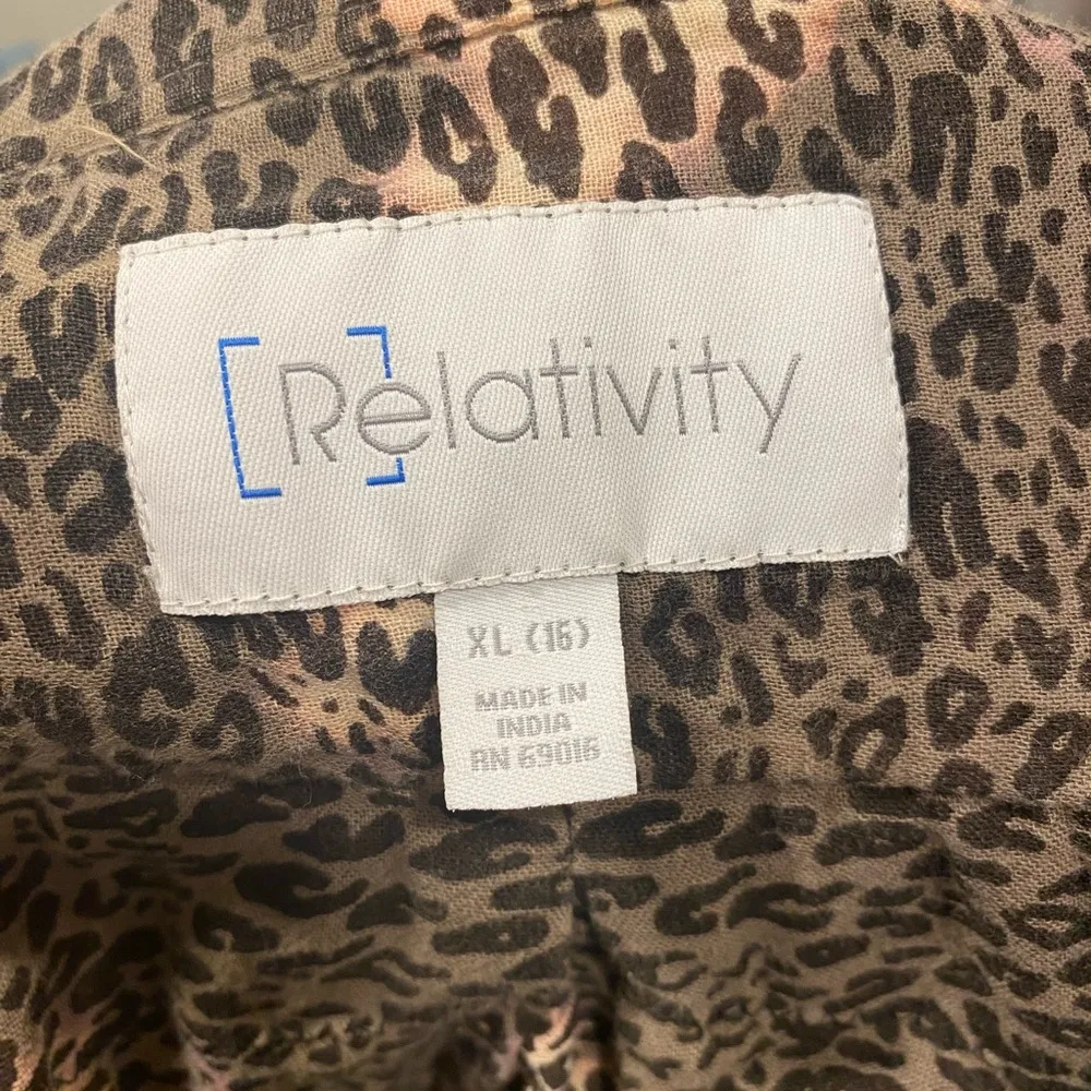 Relativity Custom Bleach Dyed Flannel with Leopard Lining Rolling Stones Back - Image 2