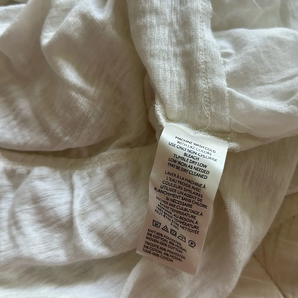 NEW Free People Claire Tee Tunic Top Eyelet Embroidered Ruffle Slouchy Sz L NWOT - Image 9