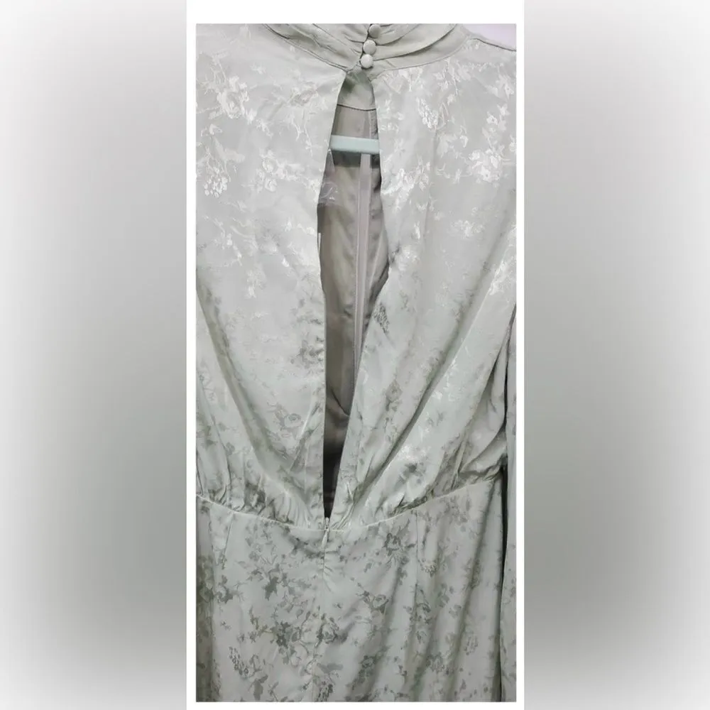 Lovers + Friends NEW Gabriela Jacquard Floral Romper Jade Green - Image 10