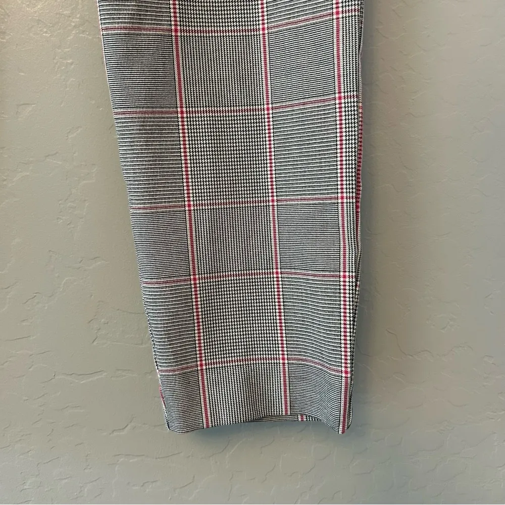 Gap curvy signature skinny ankle black white red plaid trouser pants size 14 - Image 8