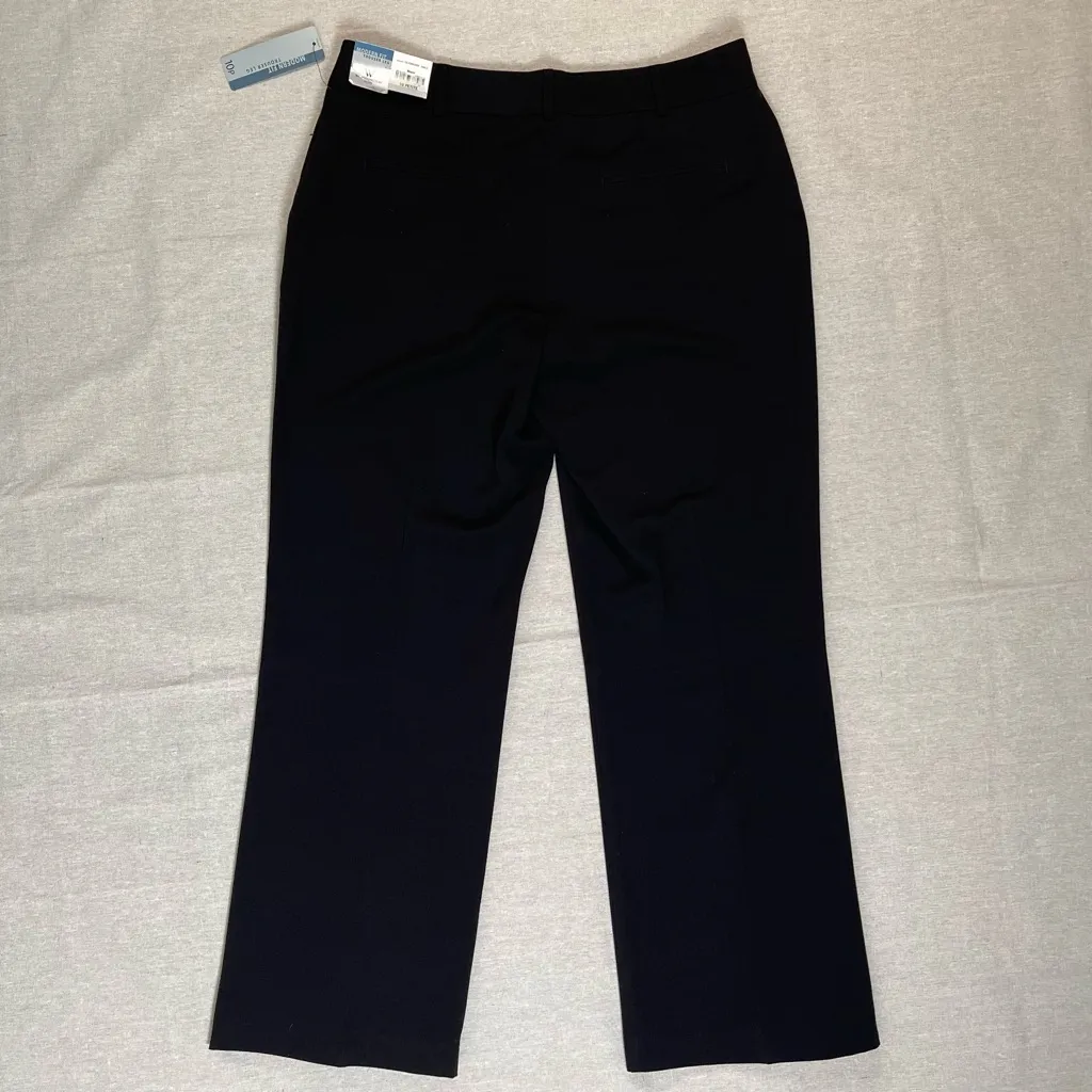 Worthington | NWT Petite Black Modern Fit Trouser Leg Dress Pants | 10P - Image 2