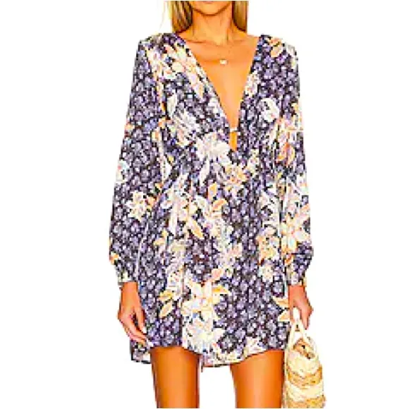 Free People Soli Mini Dress NWT $128 Size XS Night Combo Purple - Image 8