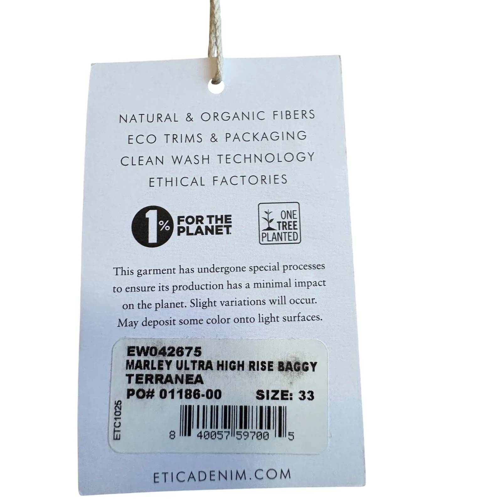 Etica Terranea Marley Ultra High‎ Rise Baggy Wide Leg Jeans Size 30 Blue - Image 8