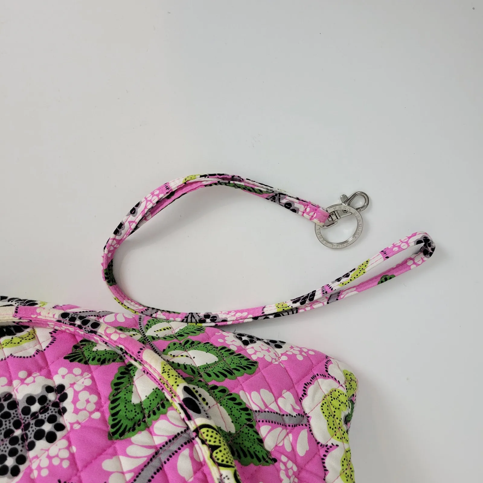 Vera Bradley Crossbody‎ Shoulder Bag Pink Print Fabric Handbag Purse Pocketbook - Image 8