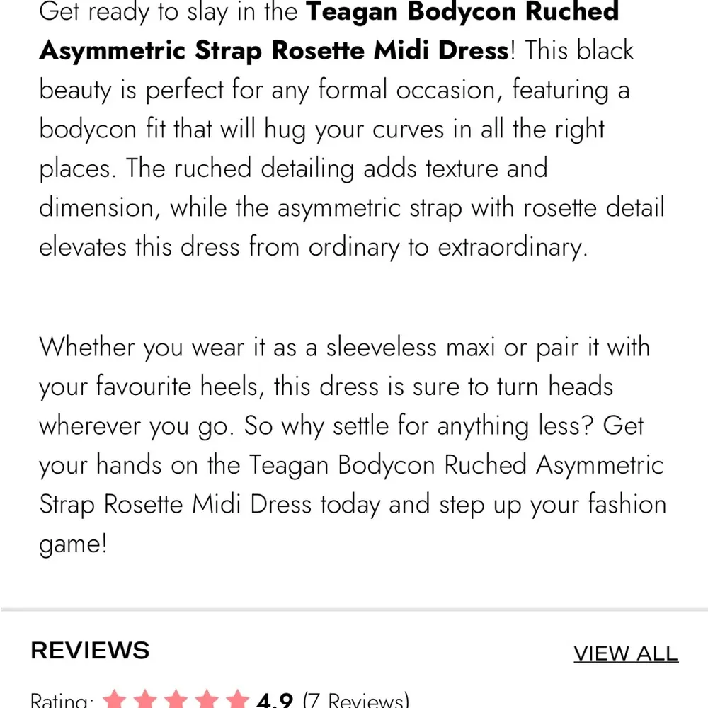 Showpo Black Strapless Dress Size 8 - Image 7