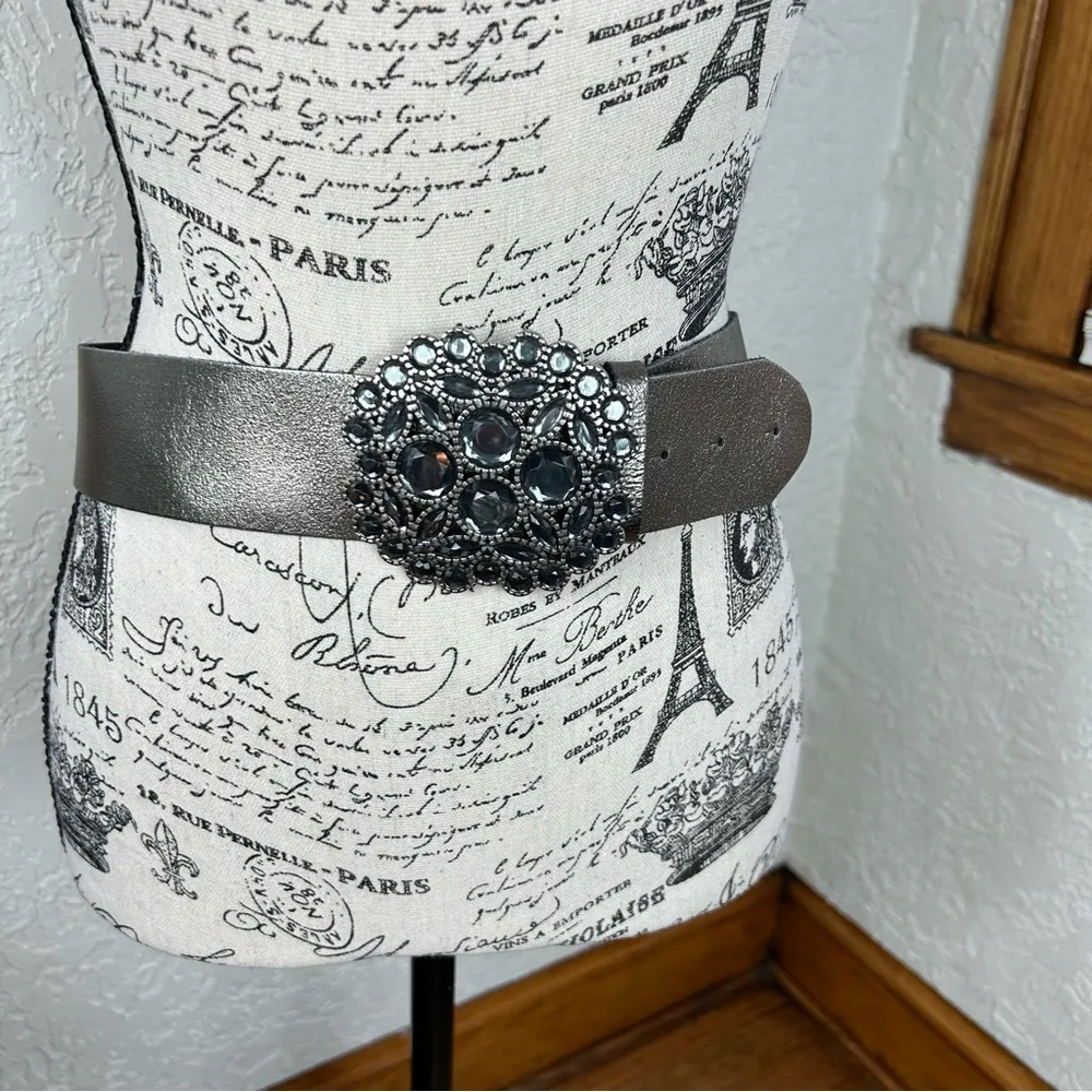 Antoniazze Firenze | Embellished Leather Belt Silver - Image 9