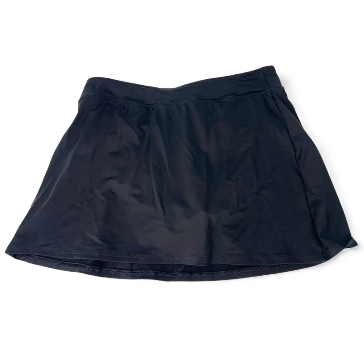 Lands' End Women's 6 / M Active High Impact High Rise Skort Tennis Skirt Black - Image 2