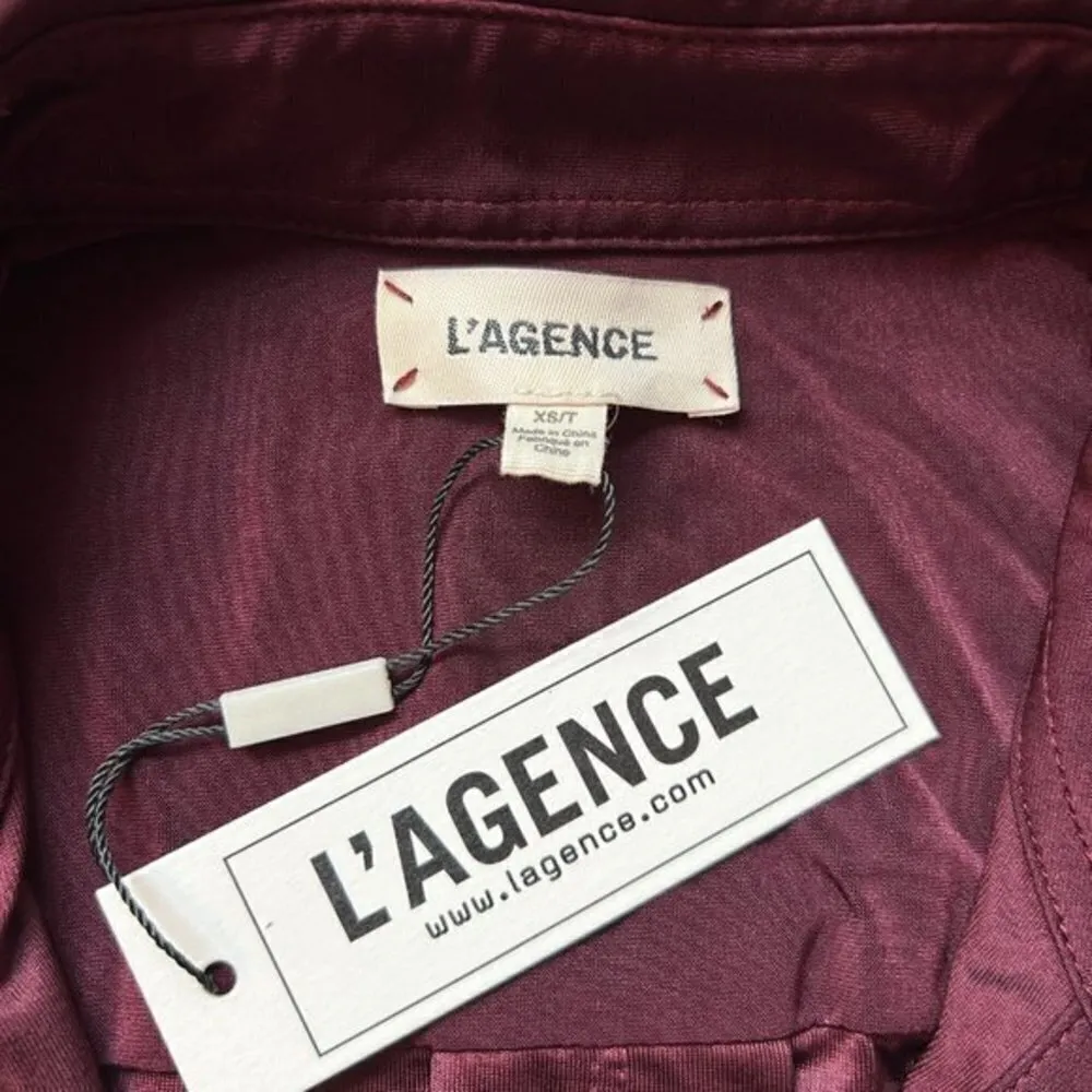 L'AGENCE Cameron Purple Maxi Shirt Dress Size XS NWT - Image 4