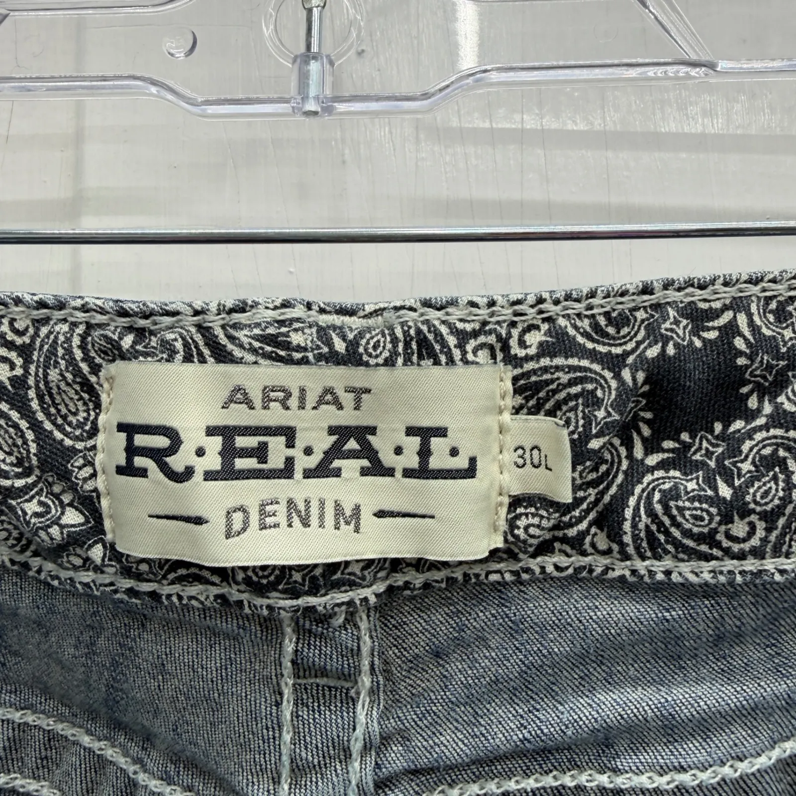 2 Ariat REAL denim western boot cut straight leg jeans women's 30L 30 long tall - Image 11