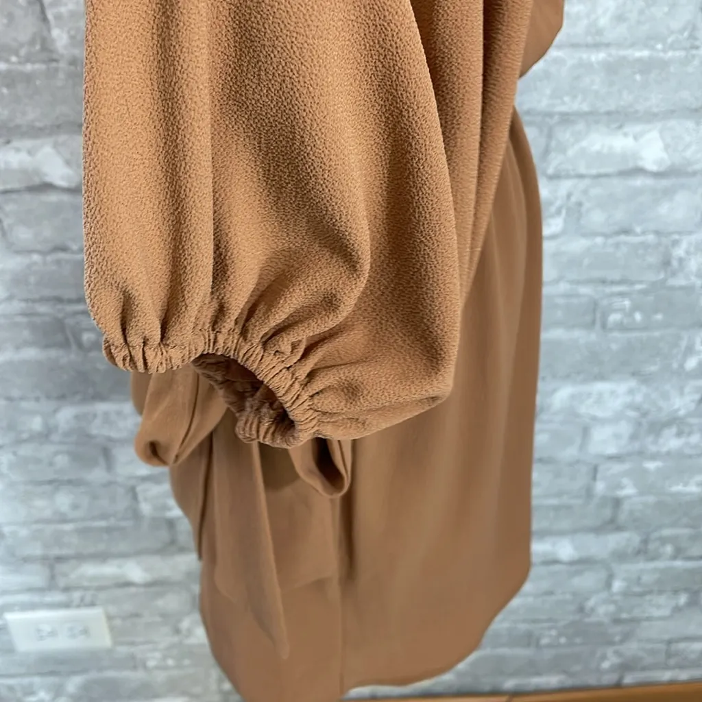 Vici Tan Long Sleeve Wrap Dress - Image 3