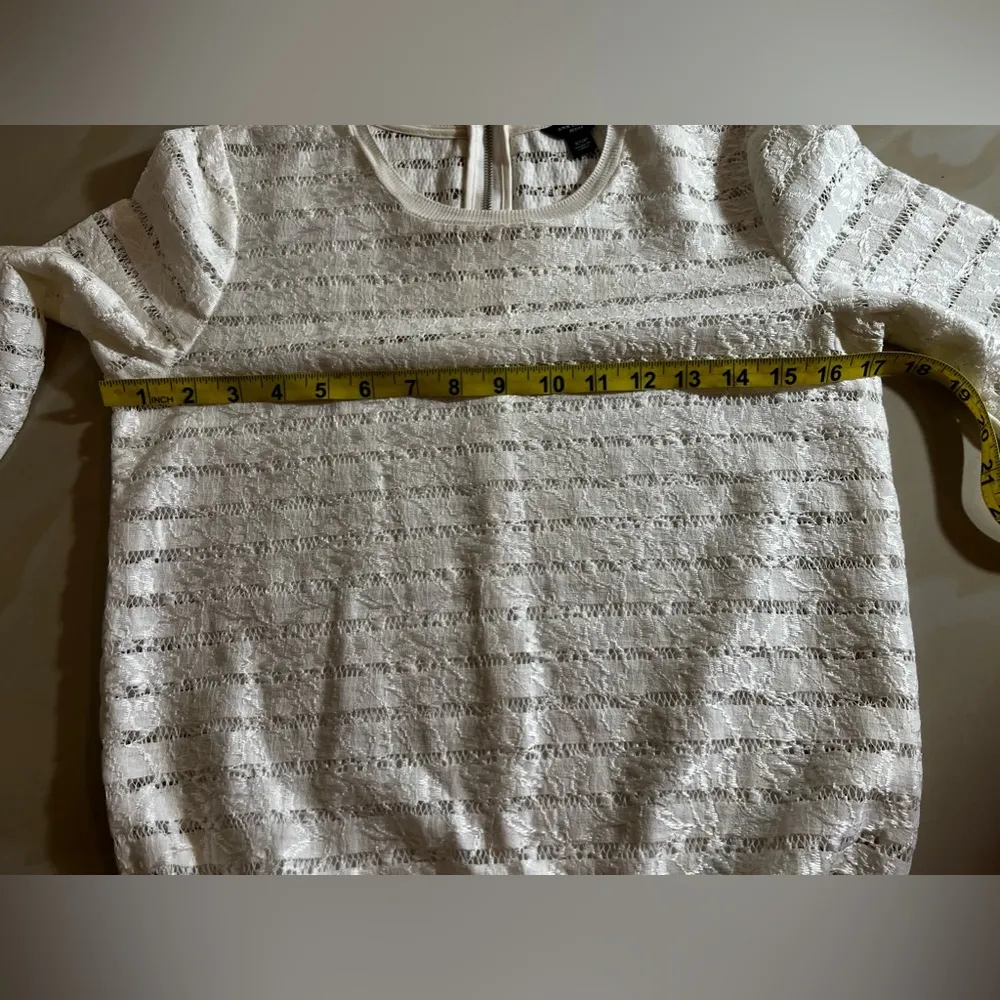 Ann Taylo Cardigan Sweater MP Women's Black Cotton/ Poly Lace Long Sleeve‎ Zipp - Image 5