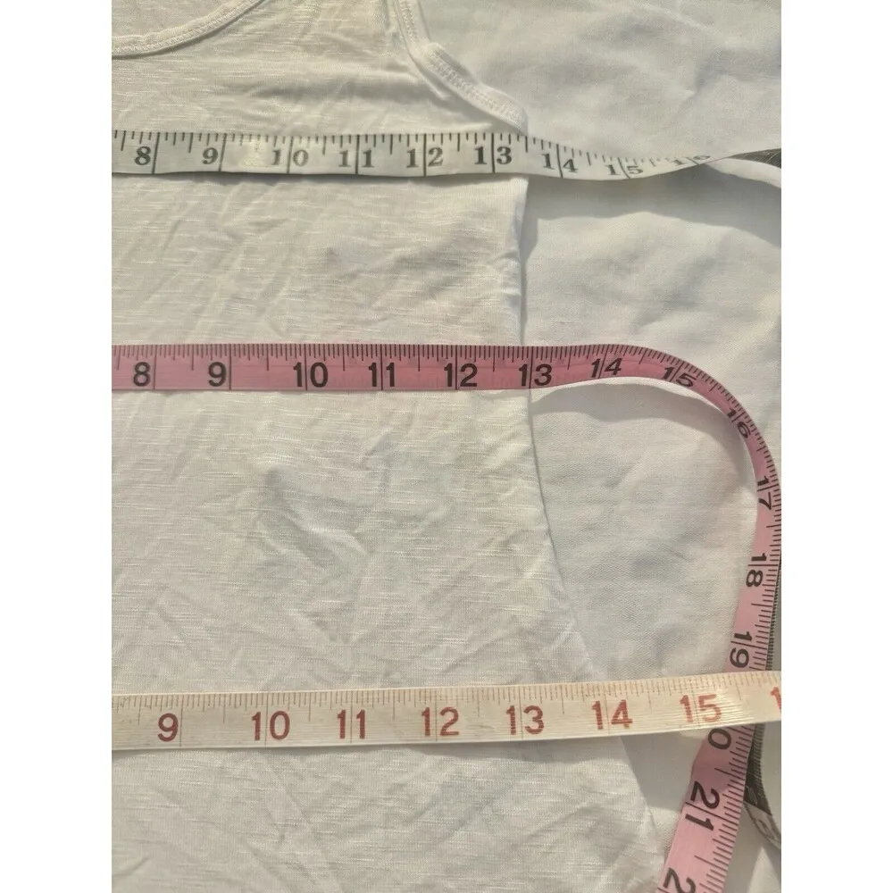 Womens Blouse Top Tank Sz XXS White Sleeveless Casual Classic Minimalist - Image 9