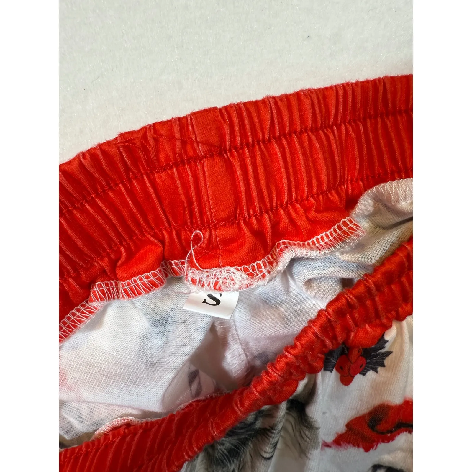 Womens Christmas Pajama Set Cat Santa Holiday Sleepwear Lounge Red White - Image 3