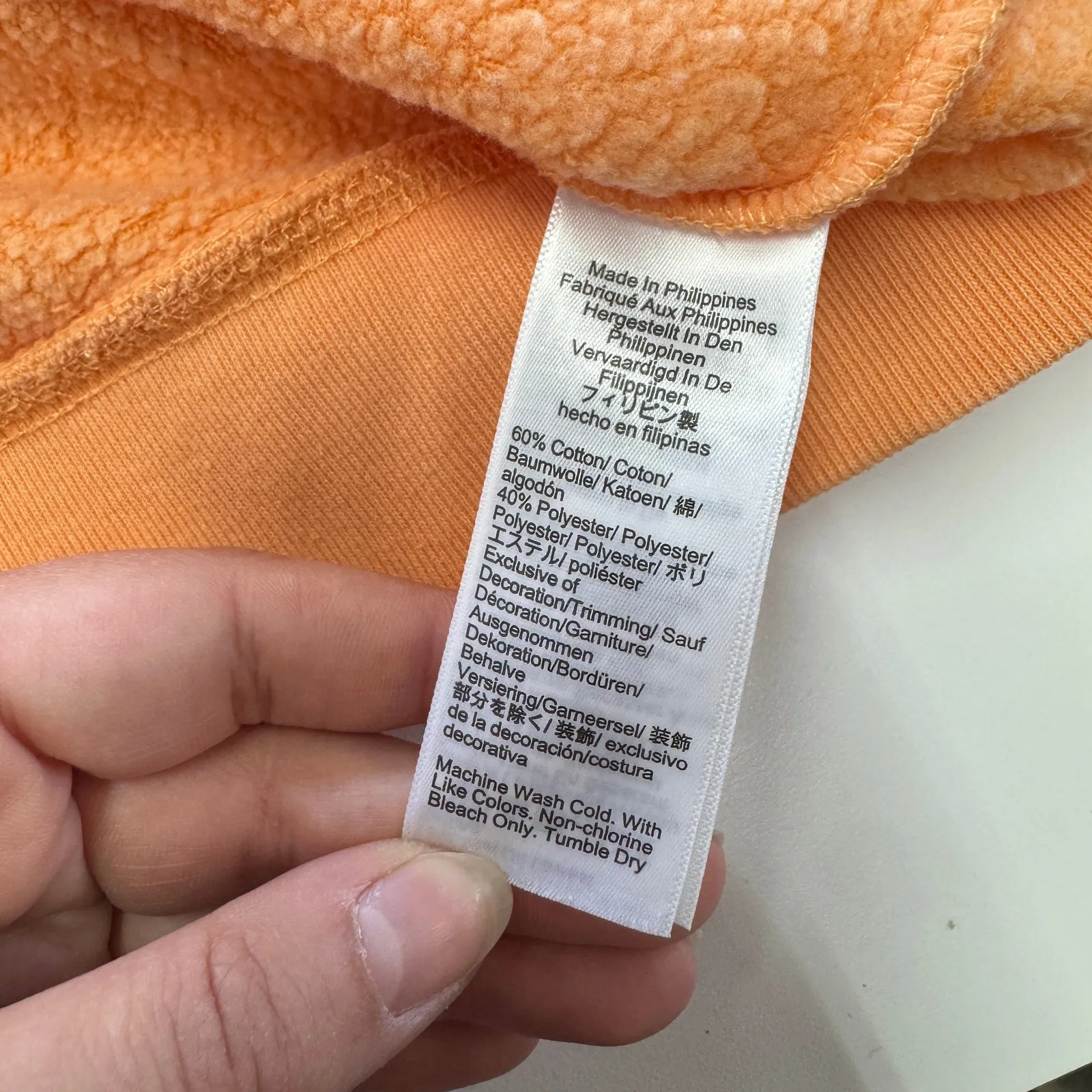 J.Crew Sweater Womens‎ X Large Orange Wide Button Collar Sweatshirt Cloudspun - Image 4