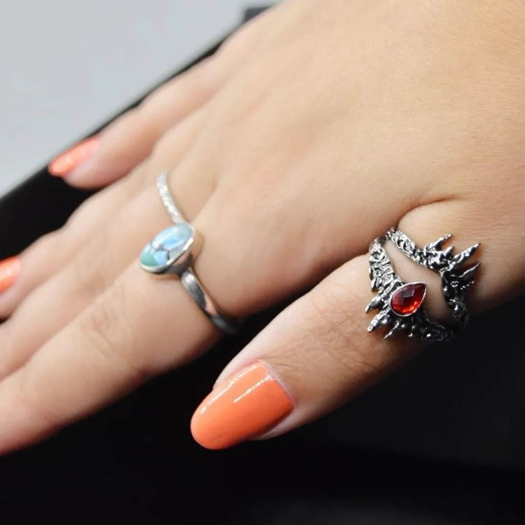 Medieval Ring with Stalagmites Silver - Image 6