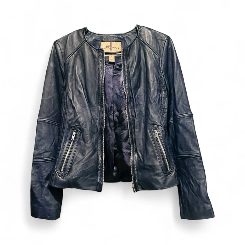 Wilsons Leather Navy Blue Jacket - Image 13