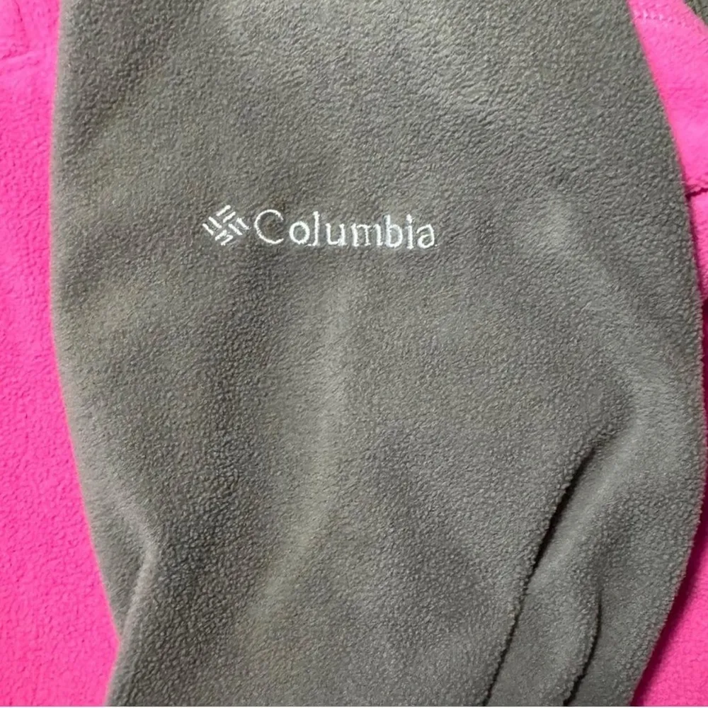 Columbia Fleece 1/4 Zip Womens X-Large Outdoor Hiking Pink Gray Lightweight - Image 3