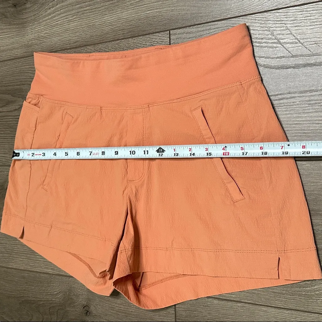 Athleta Trekkie North Mid Rise Stretch Hiking Casual Shorts Orange Size 6 - Image 6