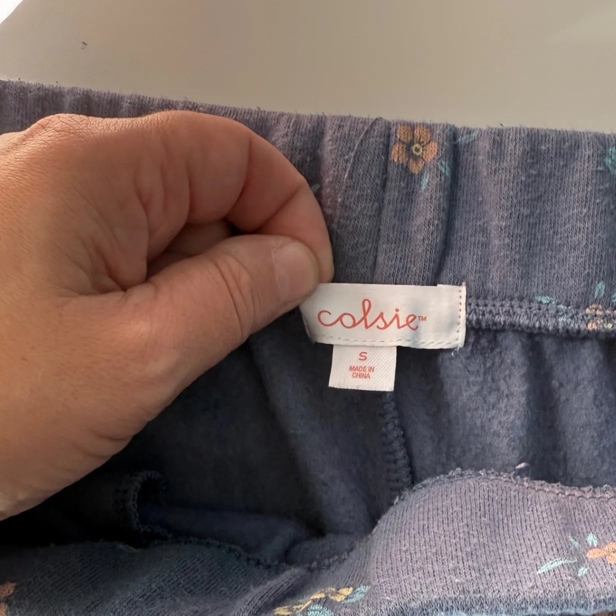 Colsie‎ Blue Floral Print Jogger Sweatpants Lounge Pants Women's Size S - Image 5