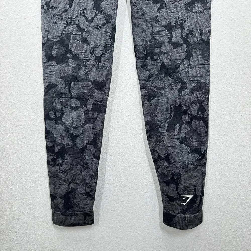Gymshark Size Small Grey Camo Gym Leggings Workout Lifting Running Activewear - Image 3